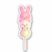 Niedliche Bunny-, Bär- und Frosch-Dango Aufkleber (Vorderseite)