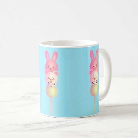 Niedliche Bunny-, Bär- und Frosch-Dango Kaffeetasse (VorderseiteRechts)