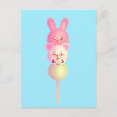 Niedliche Bunny-, Bär- und Frosch-Dango Postkarte (Vorderseite)