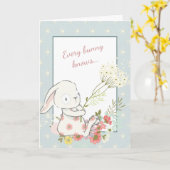 Niedliche Bunny Best Mama Mother Day Card Karte (Gelbe Blume)