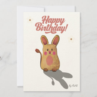 Niedliche Bunny Birthday Card von Alzart - Adorabe Einladung