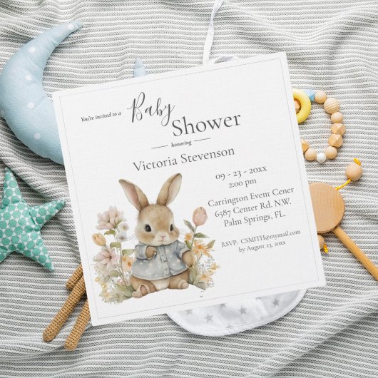 Niedliche Bunny Bunny Rabbit Floral Baby Dusche Ei