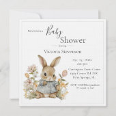 Niedliche Bunny Bunny Rabbit Floral Baby Dusche Ei (Vorderseite)