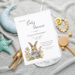Niedliche Bunny Bunny Rabbit Floral Baby Dusche Ei Postkarte<br><div class="desc">Niedliches,  von Hand gezogenes Baby-Hasen in einem kleinen Mantel umgeben von sanften Blume Babydusche Einladung Postkarte. Die schlichten,  sanften Farben Set für eine süße Babydusche. So eine süße und einfache Einladung für dieses besondere Ereignis. Gender neutral mit dem grauen,  dünnen Rahmen.</div>