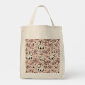 Niedliche Bunny & Cherry Blossom Tote Tasche (Rückseite)