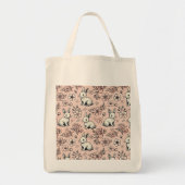 Niedliche Bunny & Cherry Blossom Tote Tasche (Vorne)