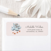 Niedliche Bunny Cloud Stars kehren Adress-Label zu (Insitu)