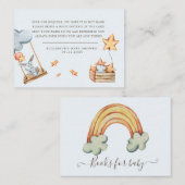 Niedliche Bunny Clouds Babyduschkarte Begleitkarte (Vorne/Hinten)