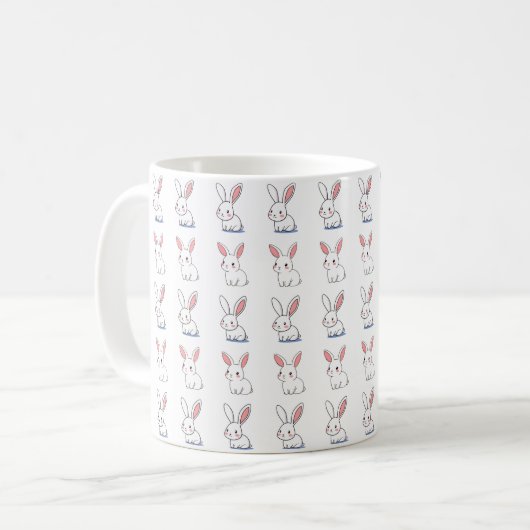 Niedliche Bunny Coffee Tasse (Vorderseite Links)