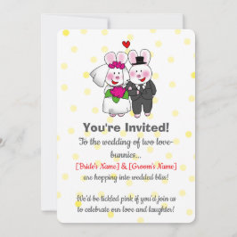 Niedliche Bunny Couple Wedge laden ein Save The Date