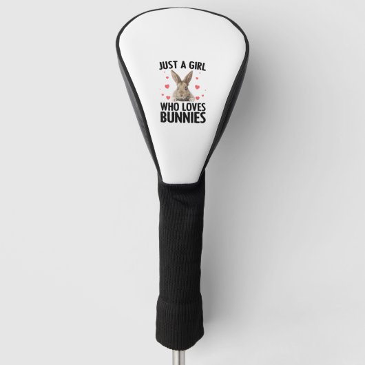 Niedliche Bunny Design für Mädchen Frauen Kaninche Golf Headcover (Vorderseite)