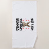Niedliche Bunny Design für Mädchen Frauen Kaninche Strandtuch (Vorderseite)