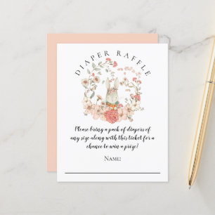 Niedliche Bunny Diaper Raffle Girl Babydusche