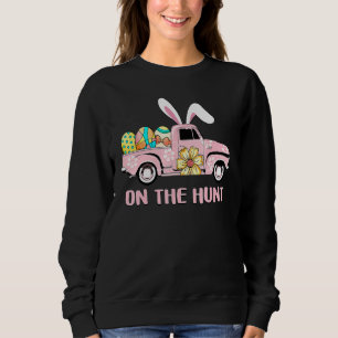 Niedliche Bunny Ears Ei Jagd Truck Mädchen Kinder  Sweatshirt