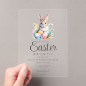Niedliche Bunny Egg Jour und Osterbrunch Acryleinladungen (Insitu (Handheld))