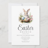 Niedliche Bunny Egg Jour und Osterbrunch Einladung (Vorderseite)