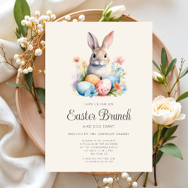 Niedliche Bunny Egg Jour und Osterbrunch Einladung
