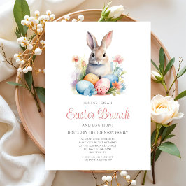 Niedliche Bunny Egg Jour und Osterbrunch Einladung