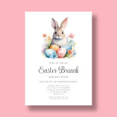 Niedliche Bunny Egg Jour und Osterbrunch Einladung