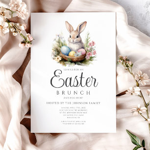 Niedliche Bunny Egg Jour und Osterbrunch Einladung