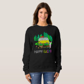 Niedliche Bunny Eggs Osterfest Camping Happy Oster Sweatshirt (Vorne ganz)