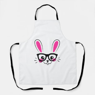 Niedliche Bunny Face Osterfest Sonniges Kaninchen Schürze