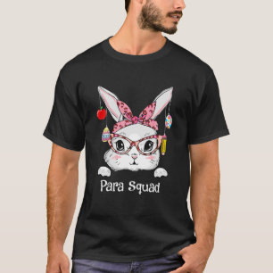 Niedliche Bunny Face Para Squad Leopard Ostern Mat T-Shirt