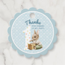 Niedliche Bunny First Geburtstag Gefälligetags Geschenkanhänger