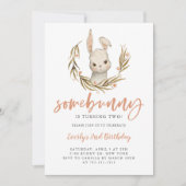 Niedliche Bunny Girl Geburtstagsparty Einladung (Vorderseite)