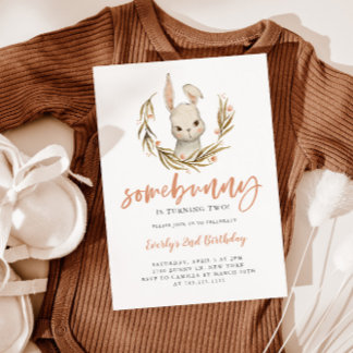 Niedliche Bunny Girl Geburtstagsparty Einladung