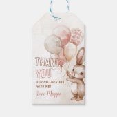 Niedliche Bunny Girl Geburtstagsparty Geschenkanhänger (Vorderseite)