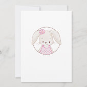 Niedliche Bunny Girl Geburtstagsparty Rosa Einladu Einladung (Rückseite)