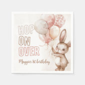 Niedliche Bunny Girl Geburtstagsparty Serviette (Vorderseite)