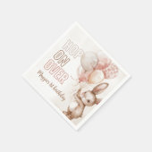 Niedliche Bunny Girl Geburtstagsparty Serviette (Ecke)