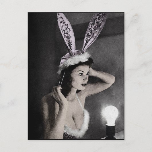 Niedliche Bunny Girl Postcard Postkarte (Vorderseite)
