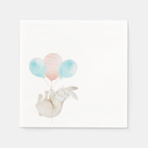 Niedliche Bunny Holloons Papier Napkin
