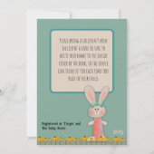 Niedliche Bunny Lambs Daisies Baby Unisex Einladung (Rückseite)