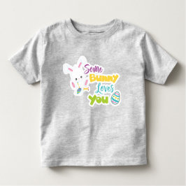 NIEDLICHE BUNNY-LIEBEN MIT OSTEREIERN KLEINKIND T-SHIRT