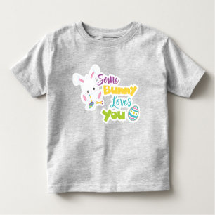 NIEDLICHE BUNNY-LIEBEN MIT OSTEREIERN KLEINKIND T-SHIRT