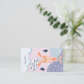 Niedliche Bunny Monthly Book Count Loyalty Card Treuekarte (Stehend Vorderseite)