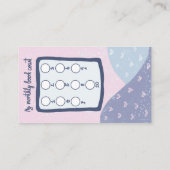 Niedliche Bunny Monthly Book Count Loyalty Card Treuekarte (Rückseite)