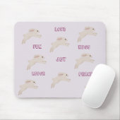 Niedliche Bunny Mouse Pad mit schönen Worten Mousepad (Mit Mouse)
