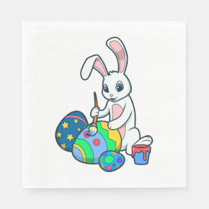 Niedliche Bunny Painting Ostereier Ostern Bunny Bu Serviette