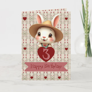 Niedliche Bunny Paper Geburtstagskarte Karte