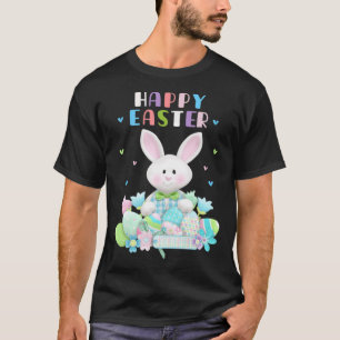 Niedliche Bunny Pastel Spring Eggs Hunt Rabbit Hap T-Shirt