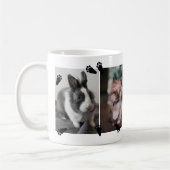 Niedliche Bunny Paw druckt Vier Hasen-Kaninchen-Fo Kaffeetasse (Links)