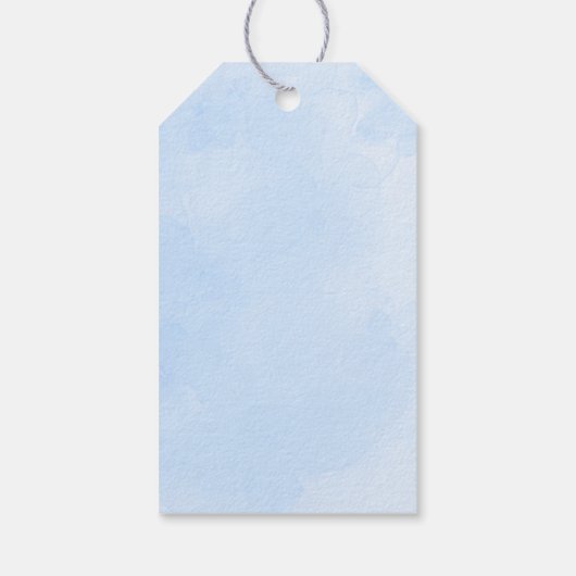 Niedliche Bunny Rabbit Balloons | Blue Boy Baby Du Geschenkanhänger (Rückseite)