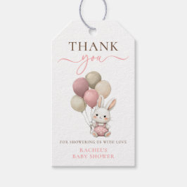 Niedliche Bunny Rabbit Balloons | Pink Girl Baby D Geschenkanhänger