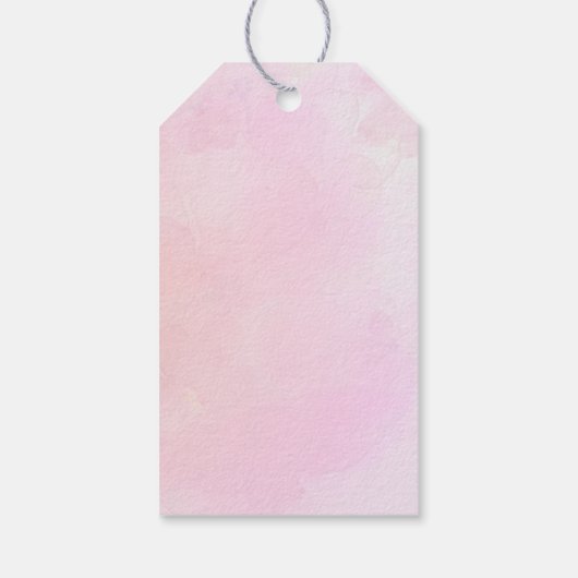 Niedliche Bunny Rabbit Balloons | Pink Girl Baby D Geschenkanhänger (Rückseite)