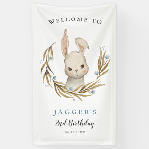 Niedliche Bunny Rabbit Bob Geburtstagsparty Willko Banner